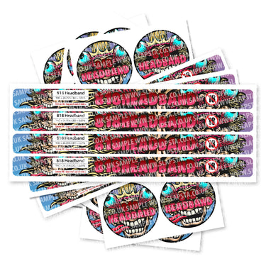 818 Headband Pre - Labeled 3.5g Self - Seal Tins - 60pcs