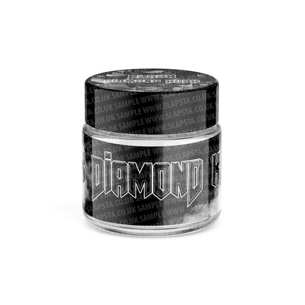 Black Diamond Kush Glass Jars Pre-Labeled