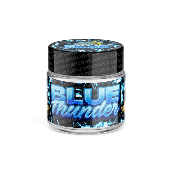 Blue Thunder Glass Jars Pre-Labeled