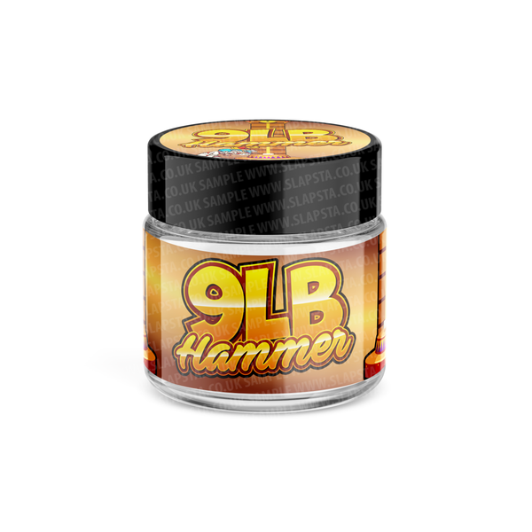 9LB Hammer Glass Jars Pre-Labeled