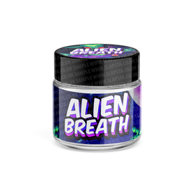 Alien Breath Glass Jars Pre-Labeled