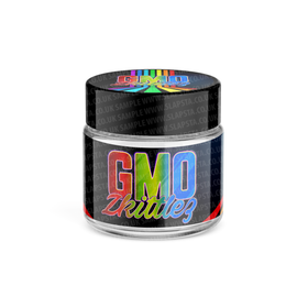GMO Zkittlez Glass Jars Pre-Labeled