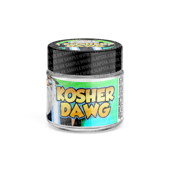 Kosher Dawg Glass Jars Pre-Labeled - 3.5grams (1/8oz) / 10pcs / Yes