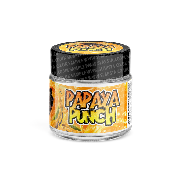 Papaya Punch Glass Jars Pre-Labeled