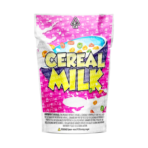 Cereal Milk Mylar Pouches Pre-Labeled