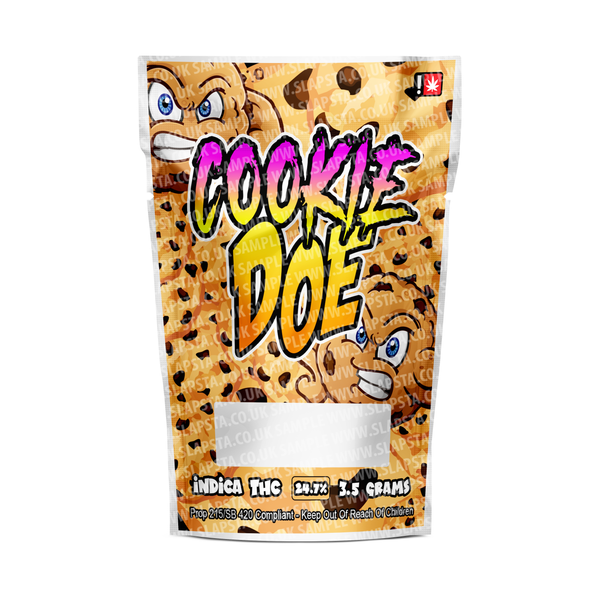 Cookie Doe Mylar Pouches Pre-Labeled
