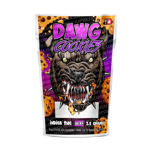 Dawg Cookies Mylar Pouches Pre-Labeled