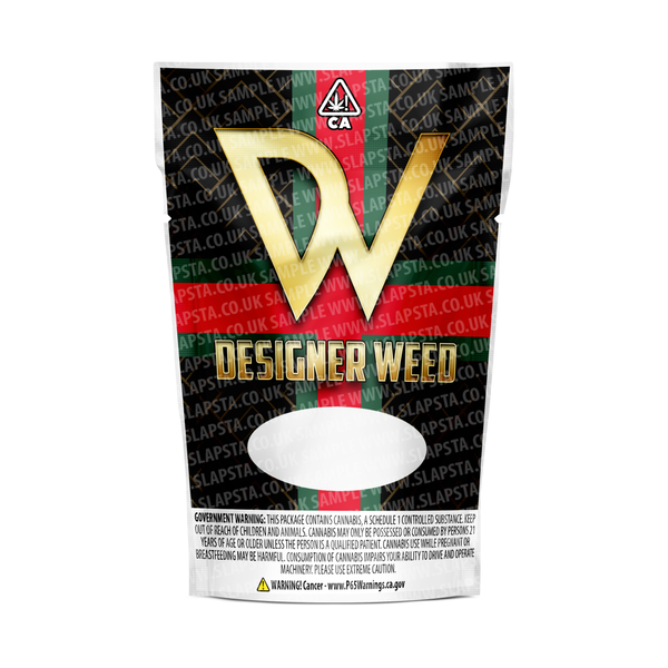 Designer Weed Mylar Pouches Pre-Labeled