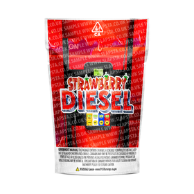 Sachets Mylar pré-étiquetés pour Diesel à la fraise