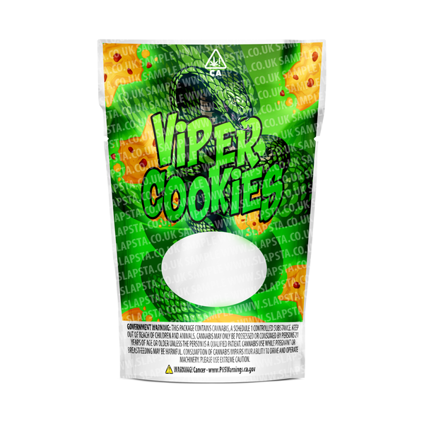Viper Cookies Mylar Pouches Pre-Labeled