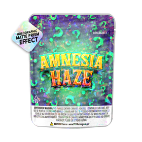 Pochettes Mylar Amnesia Haze SFX pré-étiquetées