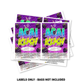 Acai Kush Mylar Cover Labels ONLY