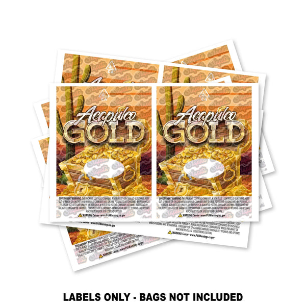 Acapulco Gold Mylar Bag Labels ONLY - SLAPSTA
