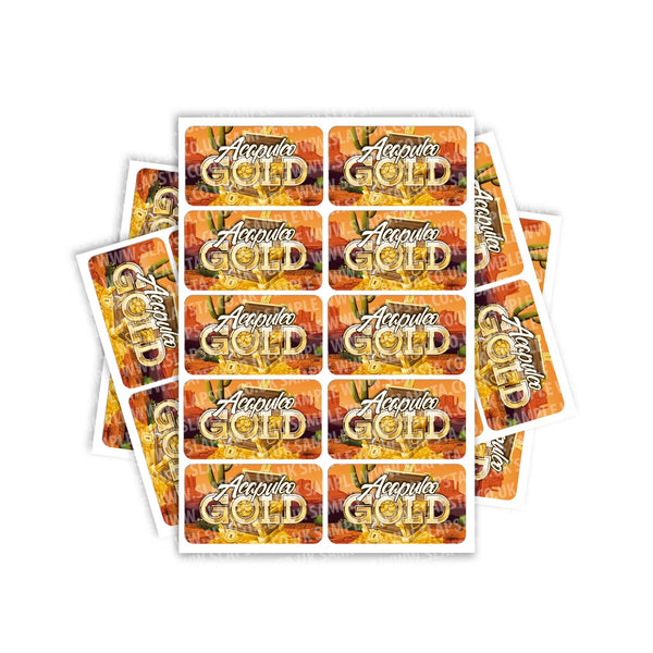 Acapulo Gold Rectangle / Pre-Roll Labels - SLAPSTA