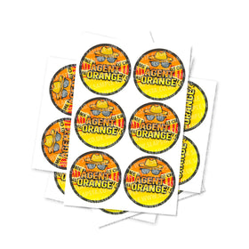 Agent Orange Circular Stickers