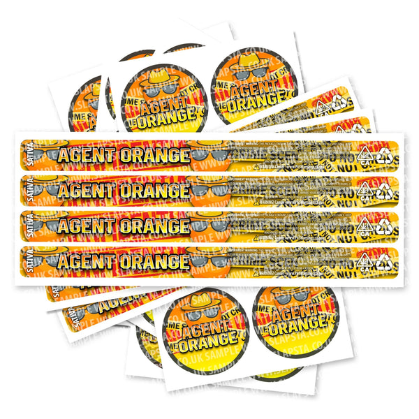 Agent Orange Pressitin Strain Labels - SLAPSTA