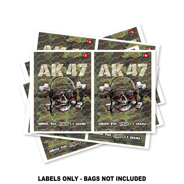 AK47 Mylar Bag Labels ONLY - SLAPSTA