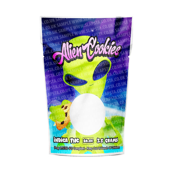 Alien Cookies Mylar Pouches Pre-Labeled - SLAPSTA