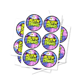 Alien Dawg Circular Stickers
