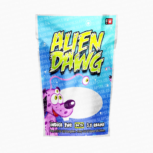 Alien Dawg Mylar Pouches Pre-Labeled - SLAPSTA