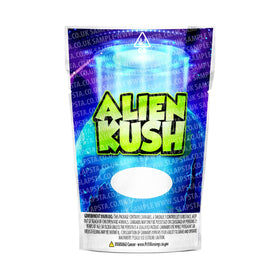 Pochettes Mylar Alien Kush pré-étiquetées