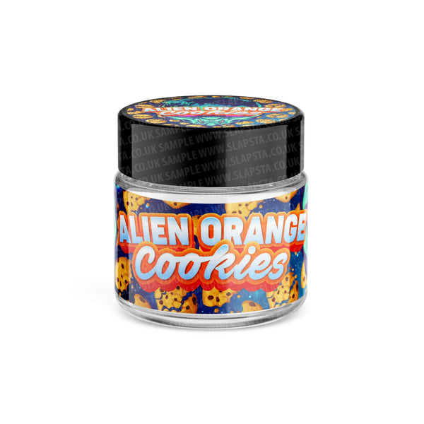 Alien Orange Cookies Glass Jars Pre-Labeled - SLAPSTA