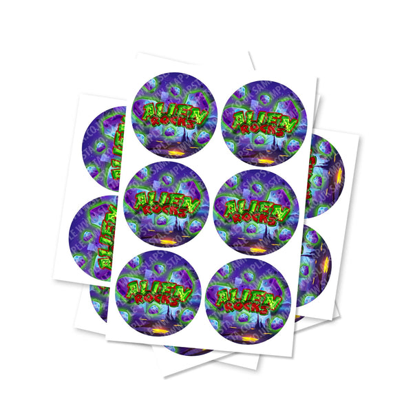 Alien Rocks Circular Stickers - SLAPSTA