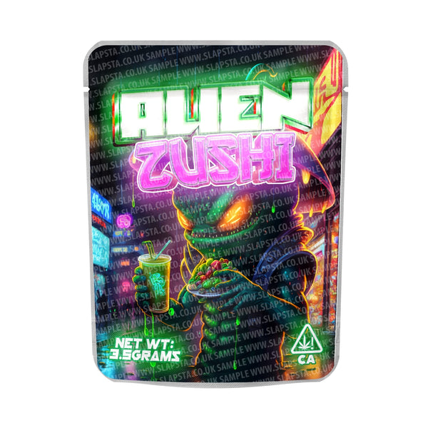 Alien Zushi Mylar Pouches Pre-Labeled - SLAPSTA