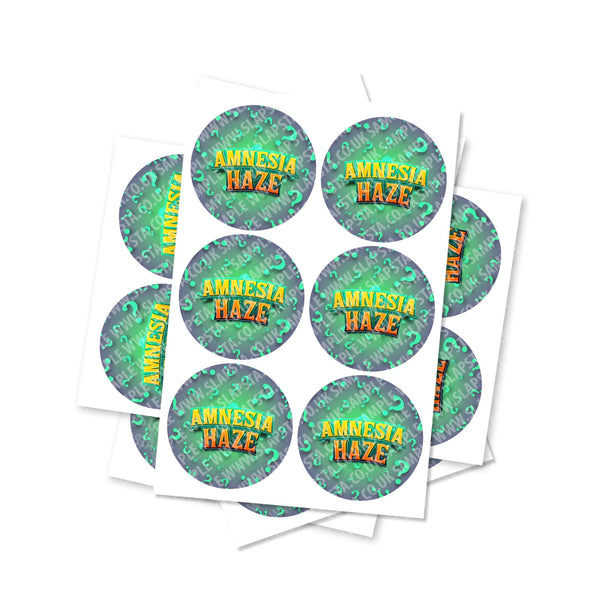 Amnesia Haze Circular Stickers - SLAPSTA