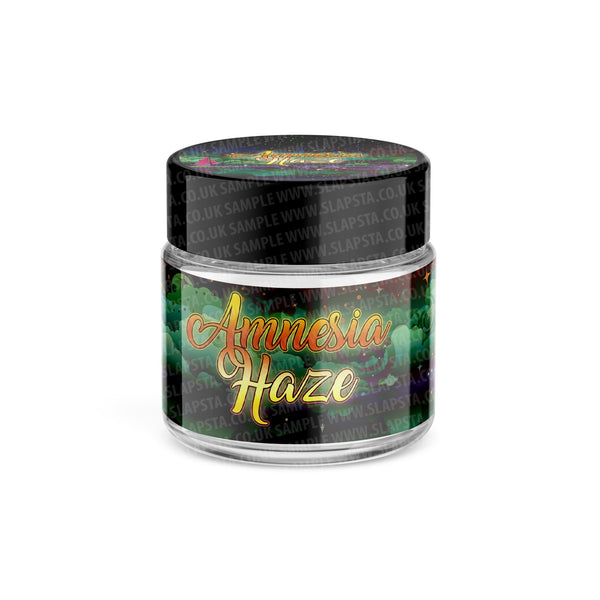Amnesia Haze Glass Jars Pre-Labeled - SLAPSTA