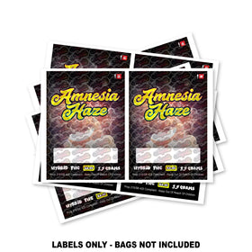 Amnesia Haze Mylar Bag Labels ONLY