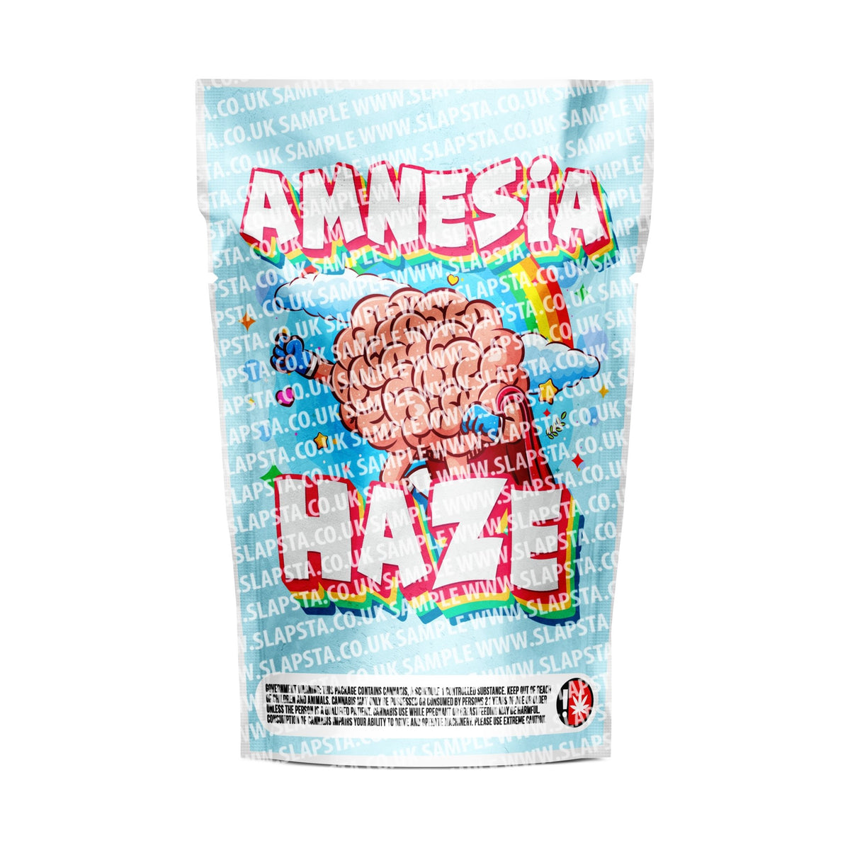 SLAPSTA - Amnesia Haze Mylar Pouches Pre-Labeled