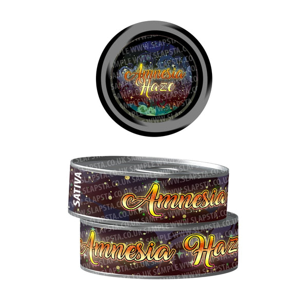 Amnesia Haze Pre-Labeled 3.5g Self-Seal Tins - SLAPSTA