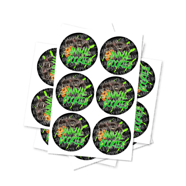 Animal Cookies Circular Stickers - SLAPSTA