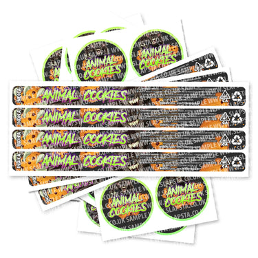 Animal Cookies Pre - Labeled 3.5g Self - Seal Tins - 60pcs