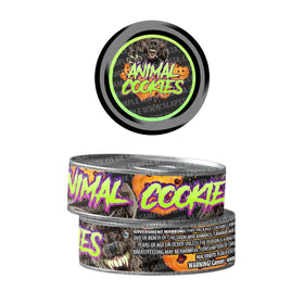Animal Cookies Pre-Labeled 3.5g Self-Seal Tins