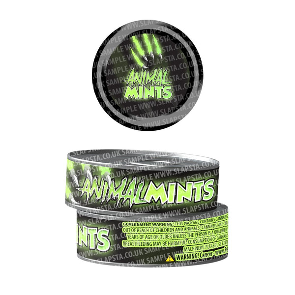 Animal Mints Pre-Labeled 3.5g Self-Seal Tins - SLAPSTA