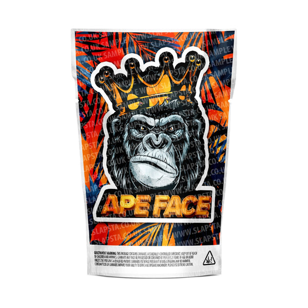 Ape Face Mylar Pouches Pre-Labeled - SLAPSTA