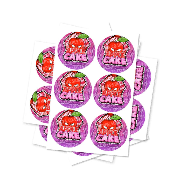 Apple Cake Circular Stickers - SLAPSTA