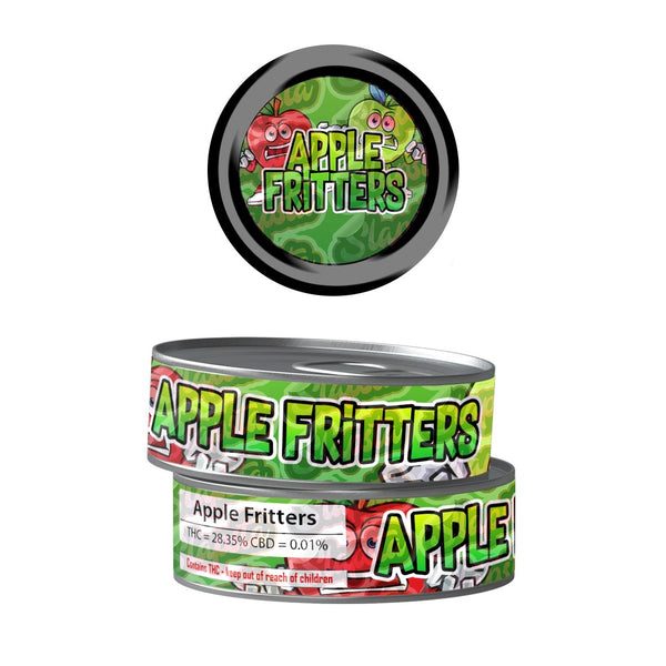 Apple Fritters Pre-Labeled 3.5g Self-Seal Tins - SLAPSTA
