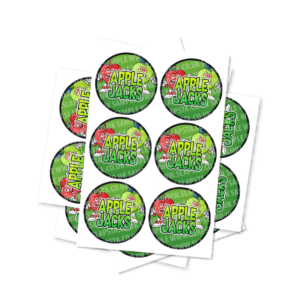 Apple Jacks Circular Stickers - SLAPSTA