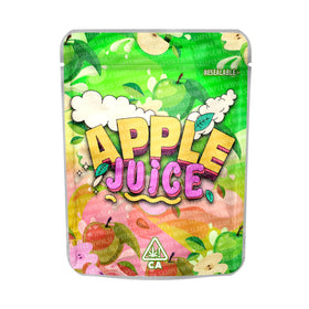 Sachets Mylar pour jus de pomme pré-étiquetés