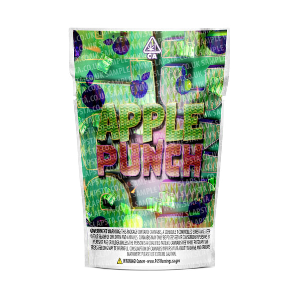 Apple Punch Mylar Pouches Pre-Labeled - SLAPSTA