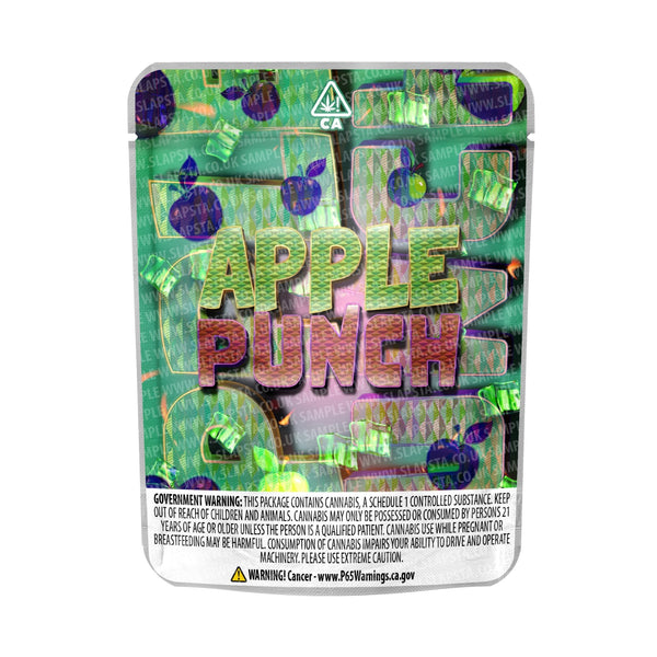 Apple Punch Mylar Pouches Pre-Labeled - SLAPSTA