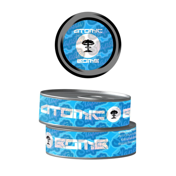 Atomic Bomb Pre-Labeled 3.5g Self-Seal Tins - SLAPSTA