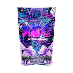 Sachets Mylar violets d'Ayahuasca pré-étiquetés