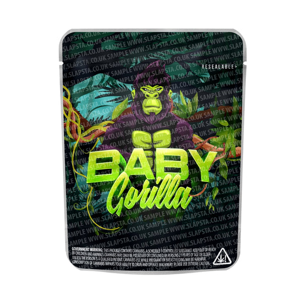 Baby Gorilla Mylar Pouches Pre-Labeled - SLAPSTA