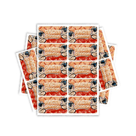 Étiquettes rectangulaires / pré-enroulées pour graisse de bacon