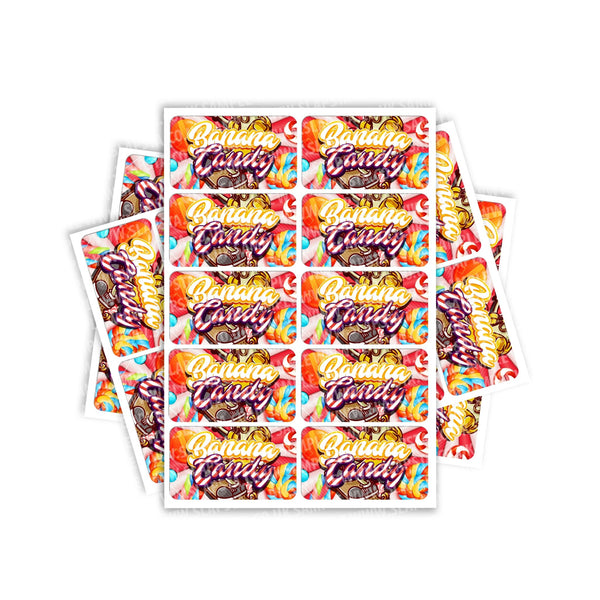 Banana Candy Rectangle / Pre-Roll Labels - SLAPSTA