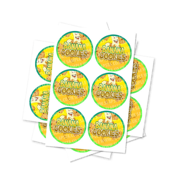 Banana Cookies Circular Stickers - SLAPSTA